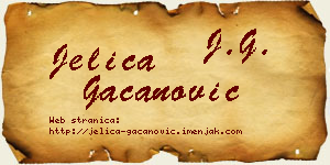 Jelica Gačanović vizit kartica